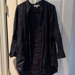 Uniqlo Women's Button Down Shirt Navy Size S